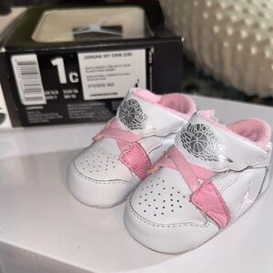 Jordan Infant Walker Shoes in White and Pink